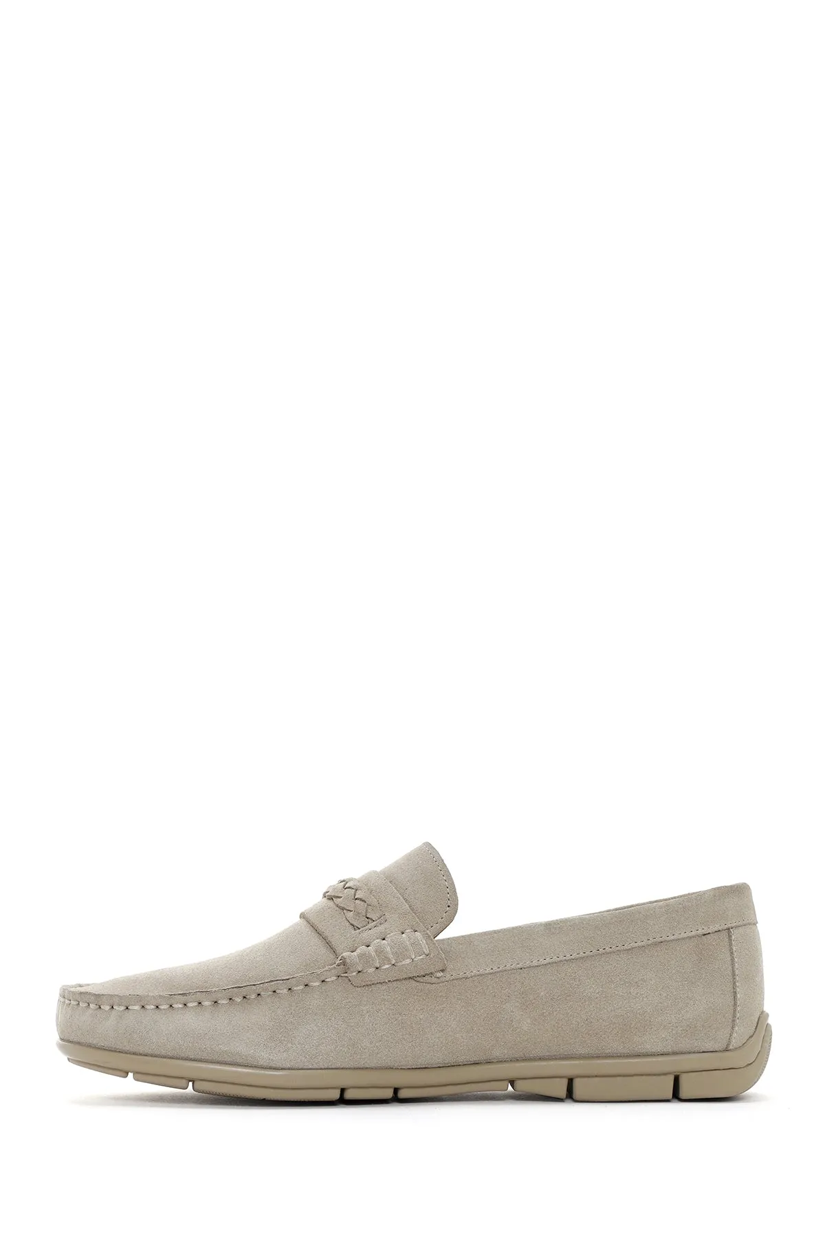 Derimod Fly Erkek Bej Süet Deri Casual Loafer