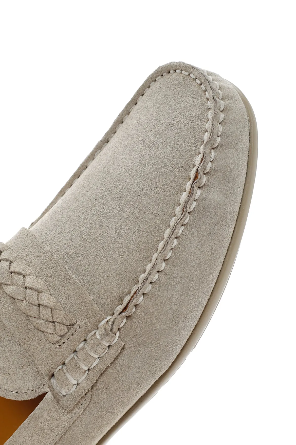 Derimod Fly Erkek Bej Süet Deri Casual Loafer