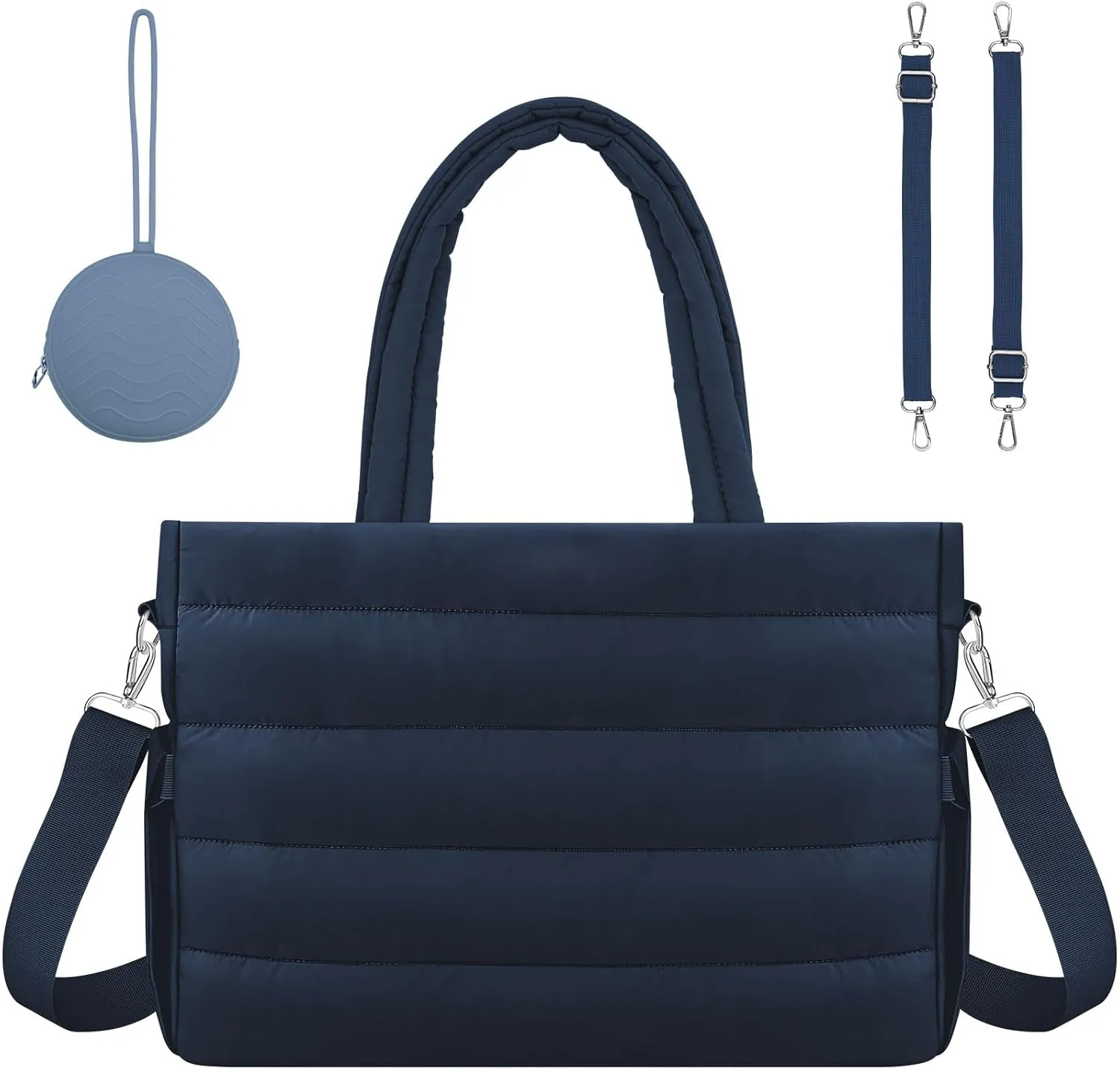 Diaper Bag Tote with Silicone Pacifier Case,Tote Bags Crossbody Hospital Bag Travel Large Mommy Bag