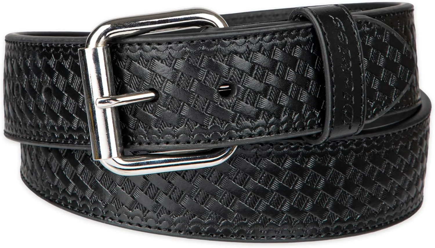 Dickies mens Basket Weave Emboss Heavyweight Leather Belt