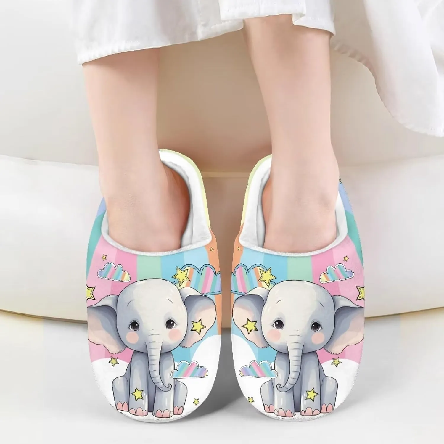 DISNIMO Boys Girls Toddler House Bedroom Slippers,Kids Warm Slip On Home Slippers Cute Winter Nonslip Indoor Slippers
