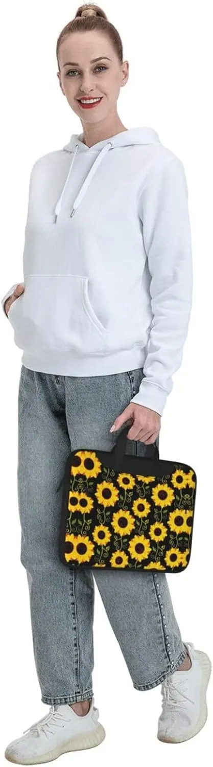 Dog Floral Ultra-Thin Laptop Bag,Laptop Bags For Business,Enjoy A Hassle-Free And Stylish Journey