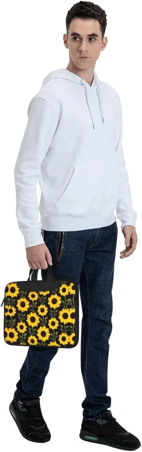 Dog Floral Ultra-Thin Laptop Bag,Laptop Bags For Business,Enjoy A Hassle-Free And Stylish Journey