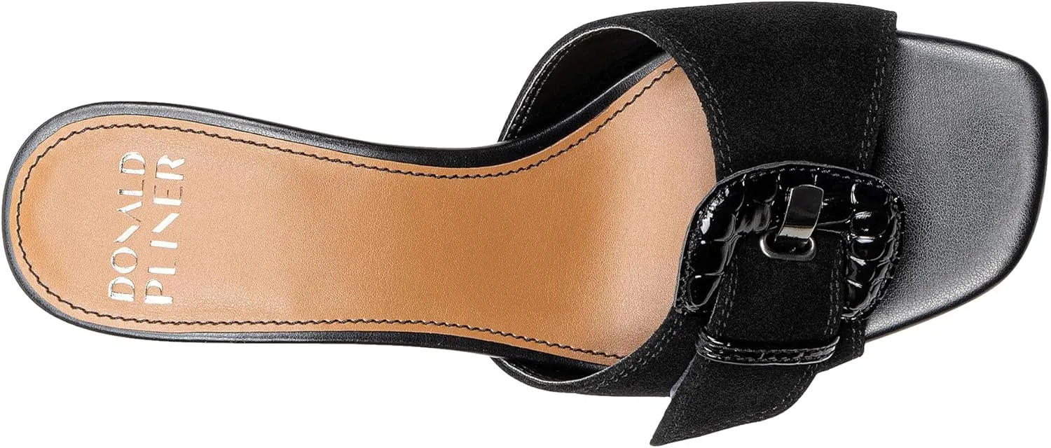 Donald Pliner Women’s Cherry Slide Heeled Sandal, 2.5” Kitten Heel Sandals for Women, Slip On Dress Shoes