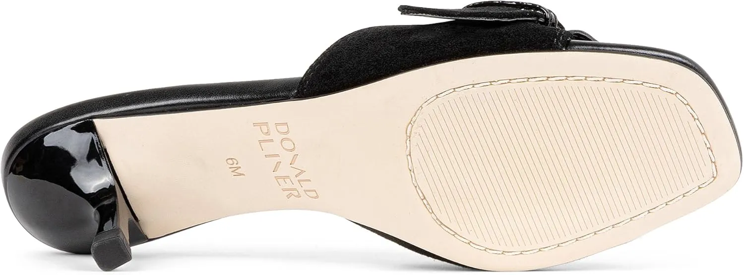 Donald Pliner Women’s Cherry Slide Heeled Sandal, 2.5” Kitten Heel Sandals for Women, Slip On Dress Shoes