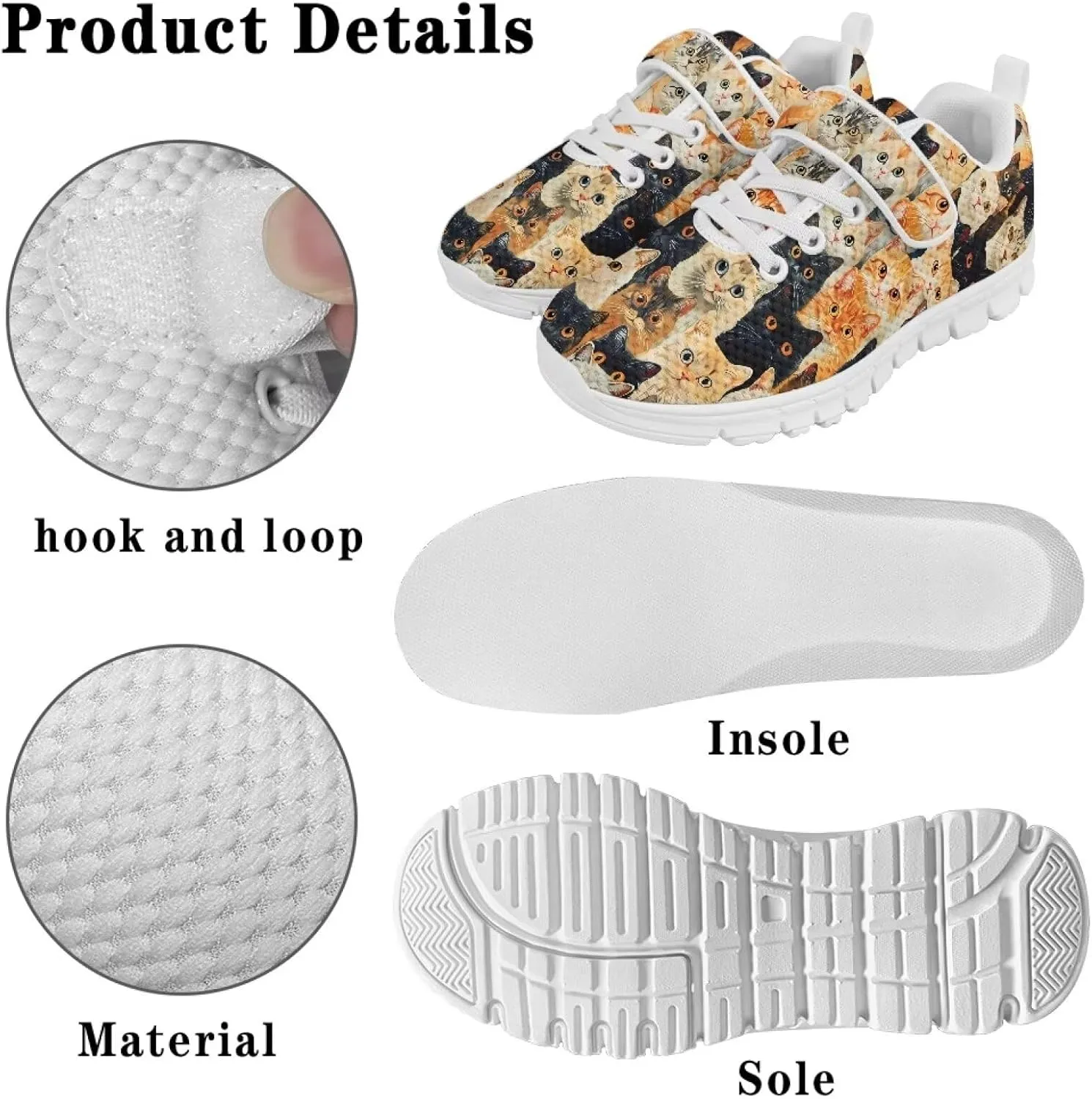 Doojoayie Slip On Shoes for Girls Soft Sole School Tennis Shoes Hook and Loop