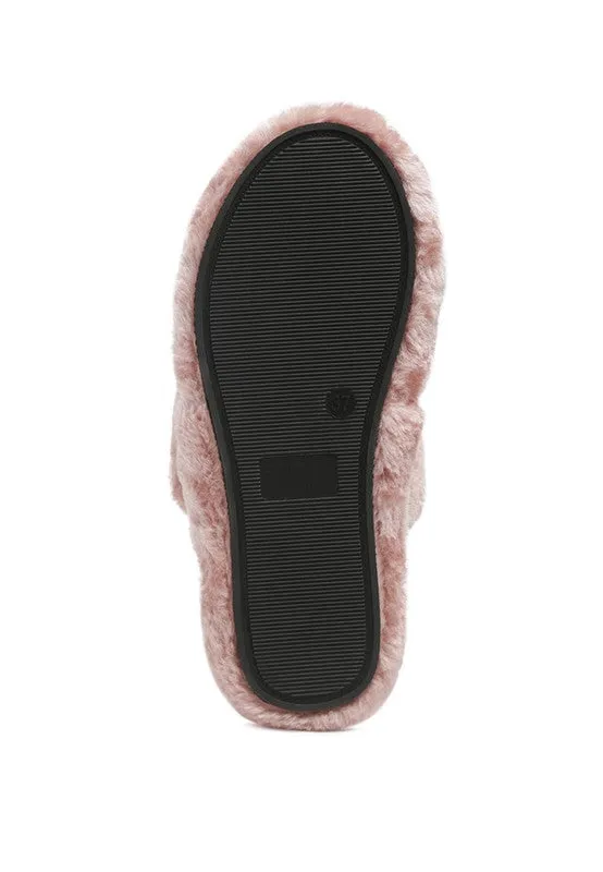 Double Strap Plush Slides