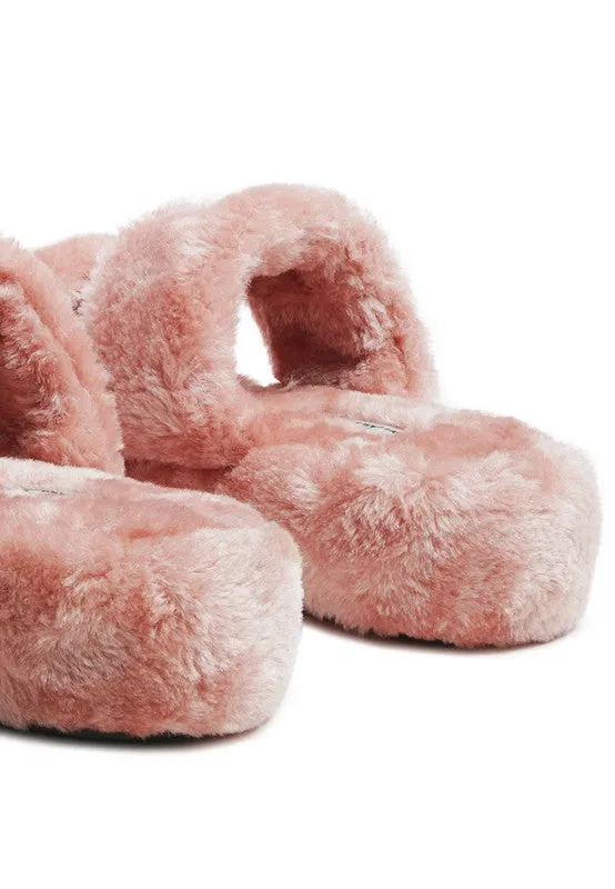 Double Strap Plush Slides