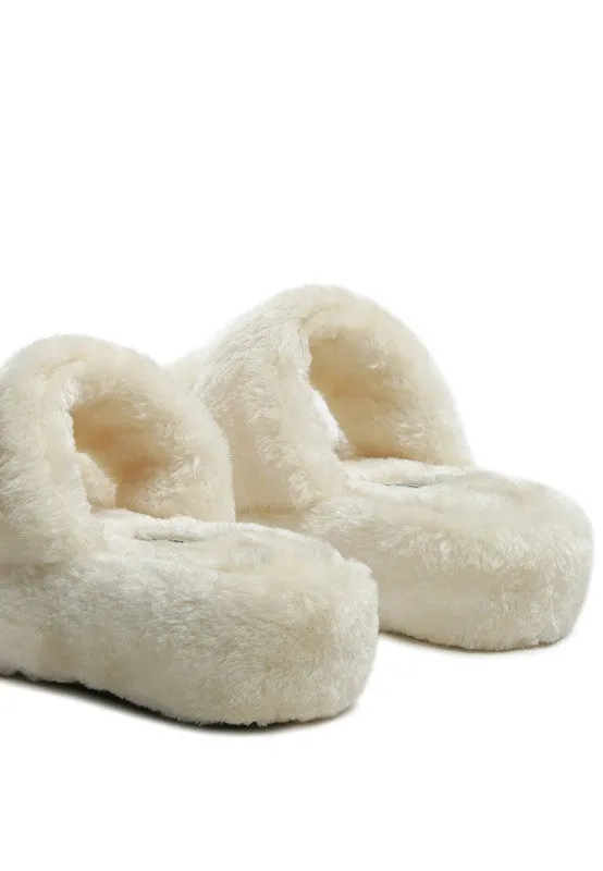 Double Strap Plush Slides