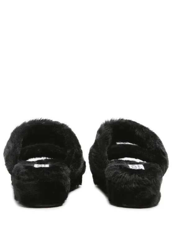 Double Strap Plush Slides