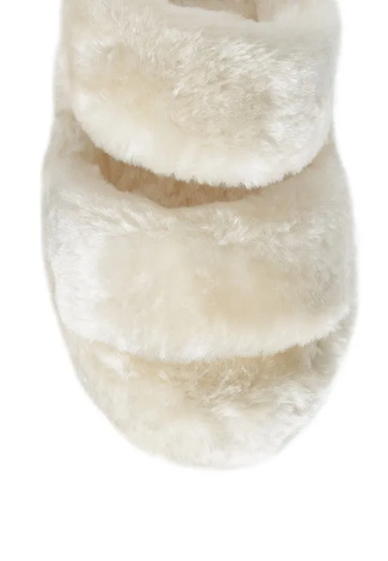 Double Strap Plush Slides