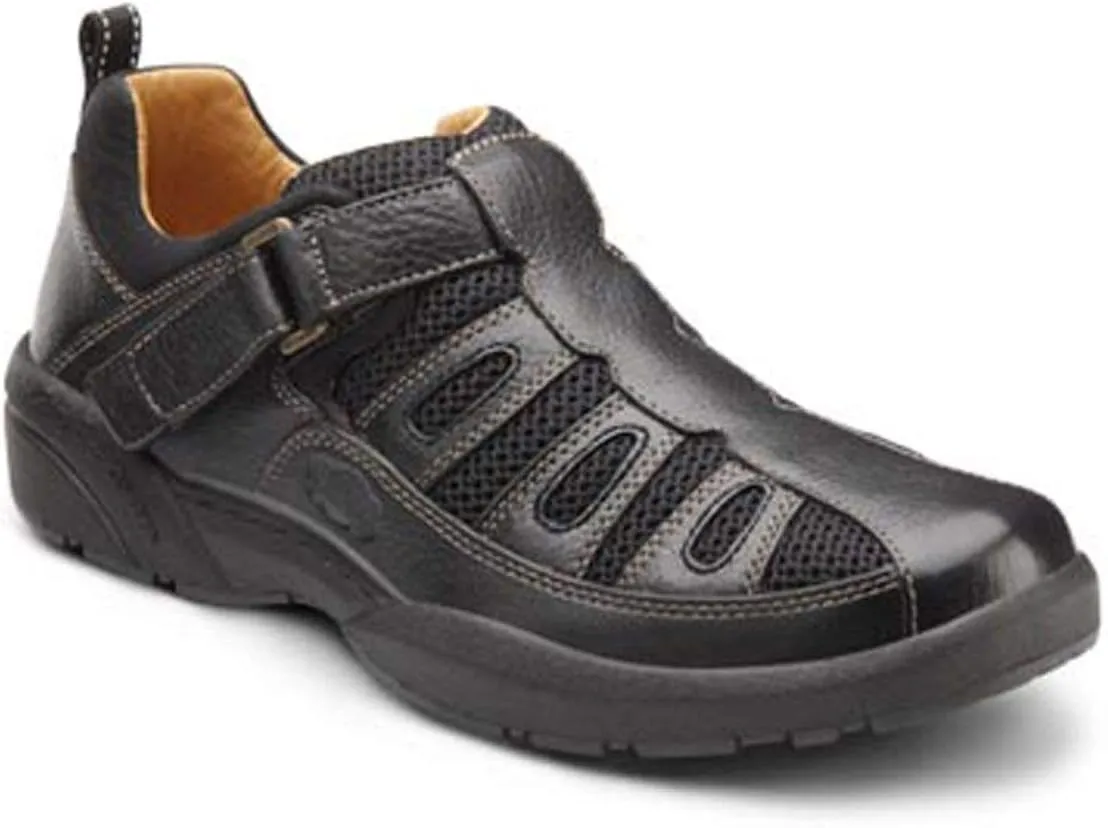 Dr. Comfort Fisherman Men's Therapeutic Diabetic Extra Depth Sandal: Black 10.0 Medium (B/D)