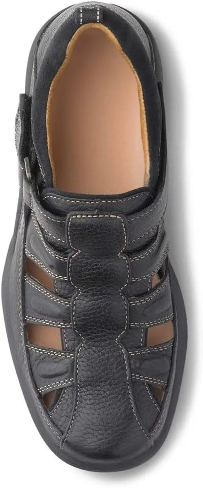Dr. Comfort Fisherman Men's Therapeutic Diabetic Extra Depth Sandal: Black 10.0 Medium (B/D)