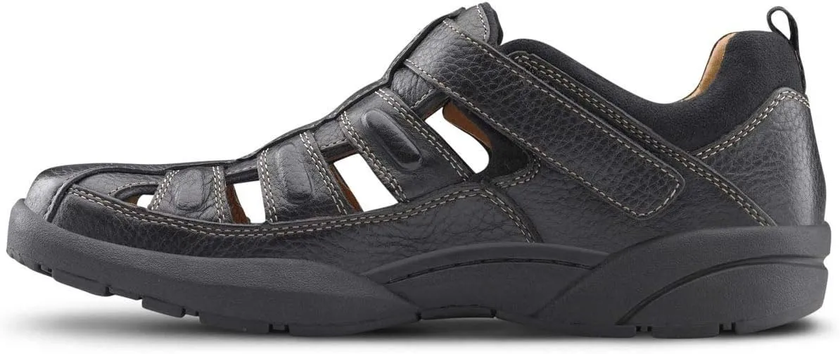 Dr. Comfort Fisherman Men's Therapeutic Diabetic Extra Depth Sandal: Black 10.0 Medium (B/D)