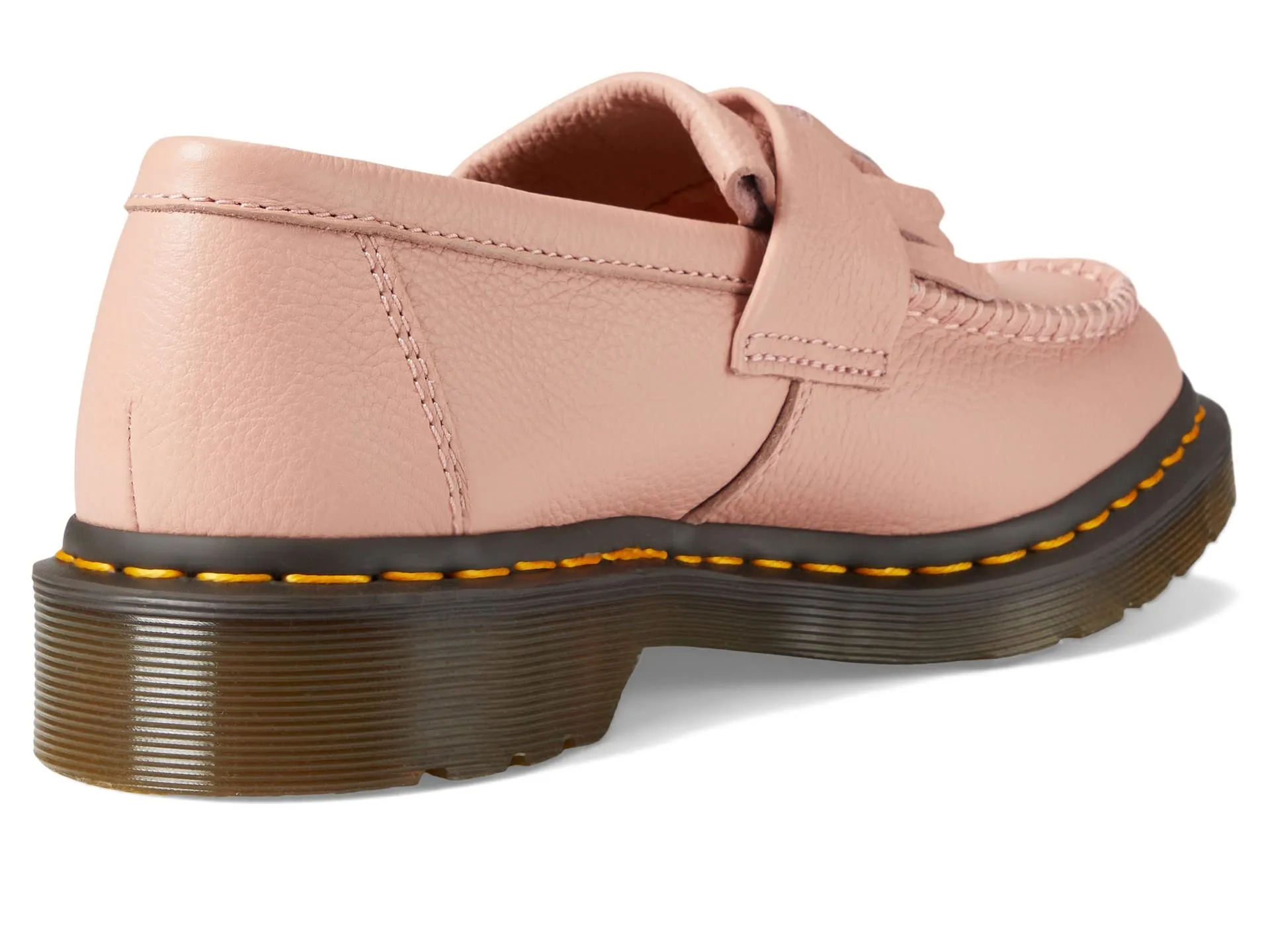 Dr. Martens Adrian Shoes for Women - Leather Upper - Round Toe - Intricate Front Detailing - Slip-on Style Peach Beige UK 4 (US Women's 6) M