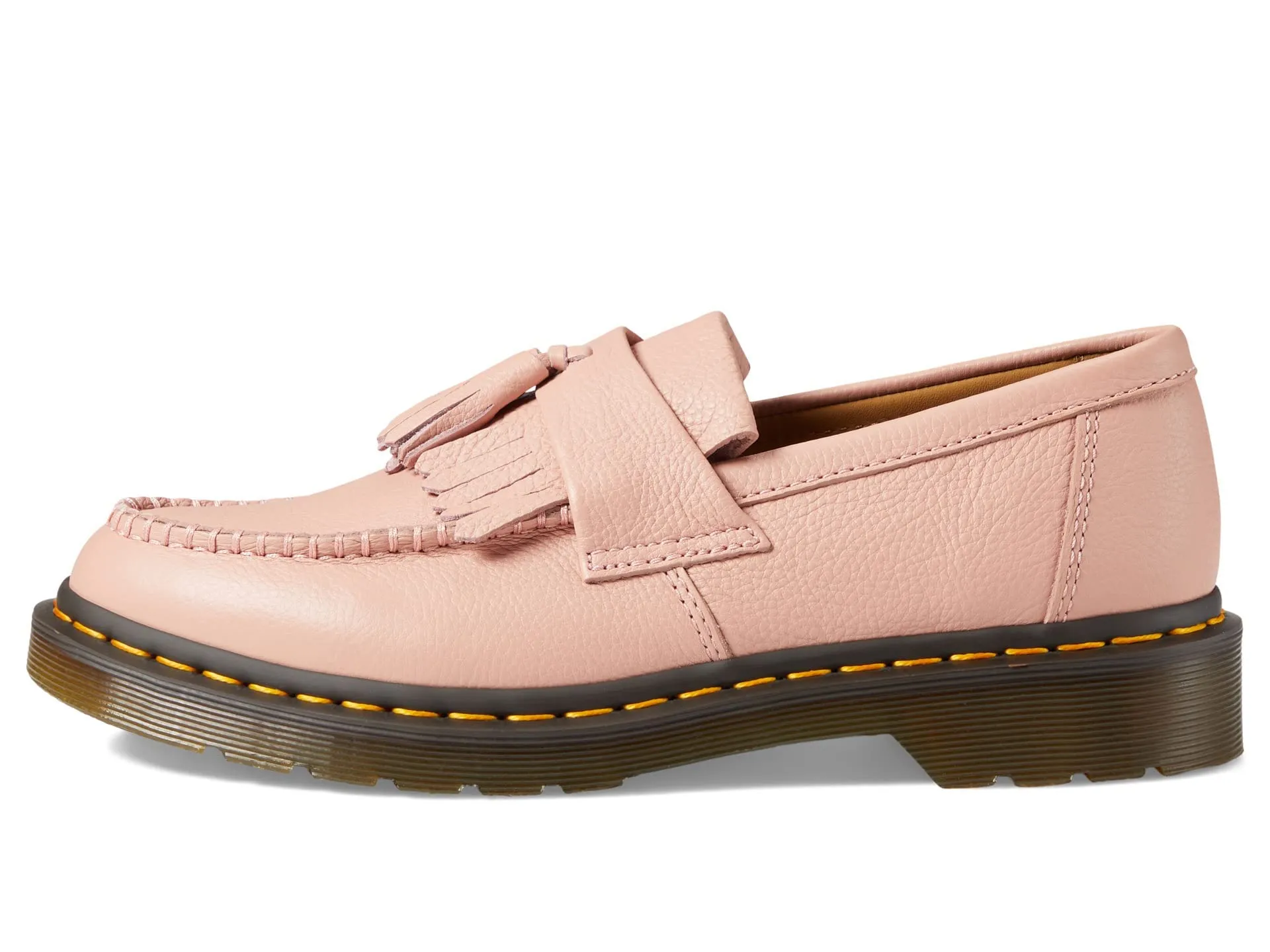 Dr. Martens Adrian Shoes for Women - Leather Upper - Round Toe - Intricate Front Detailing - Slip-on Style Peach Beige UK 4 (US Women's 6) M