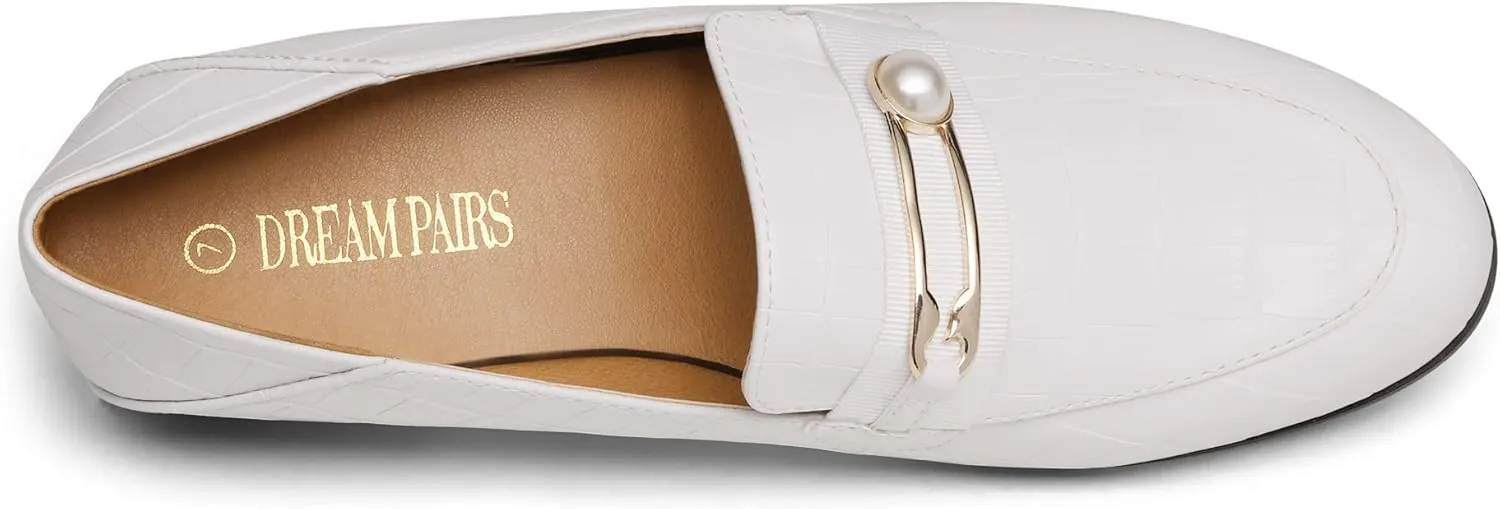 DREAM PAIRS Loafers for Women Slip On Comfortable Round Toe Casual Fashion Flats Dressy Shoes