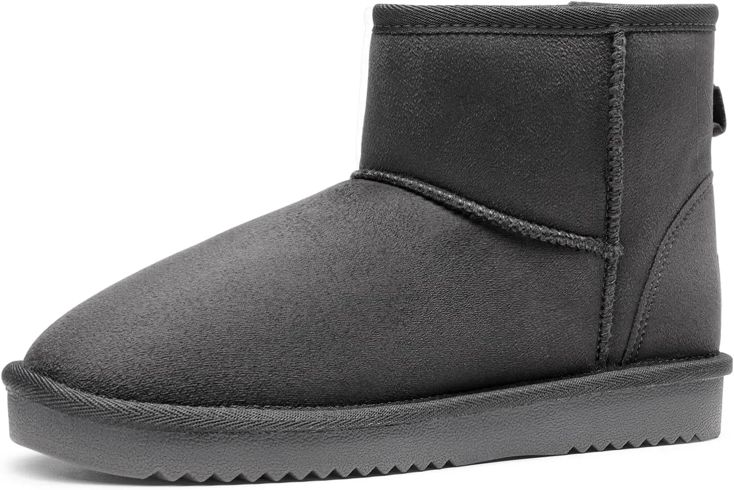 DREAM PAIRS Women's Black Brown Tan Grey Winter Snow Boots Classic Faux Fur Lined Slip On Ankle Boots
