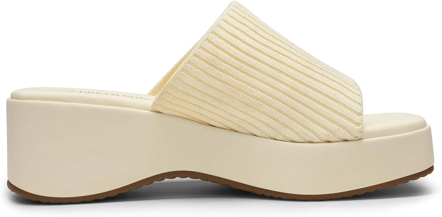 DREAM PAIRS Womens Slip on Wedges Platform Soft Cute Walking Comfort Flatform Sandals