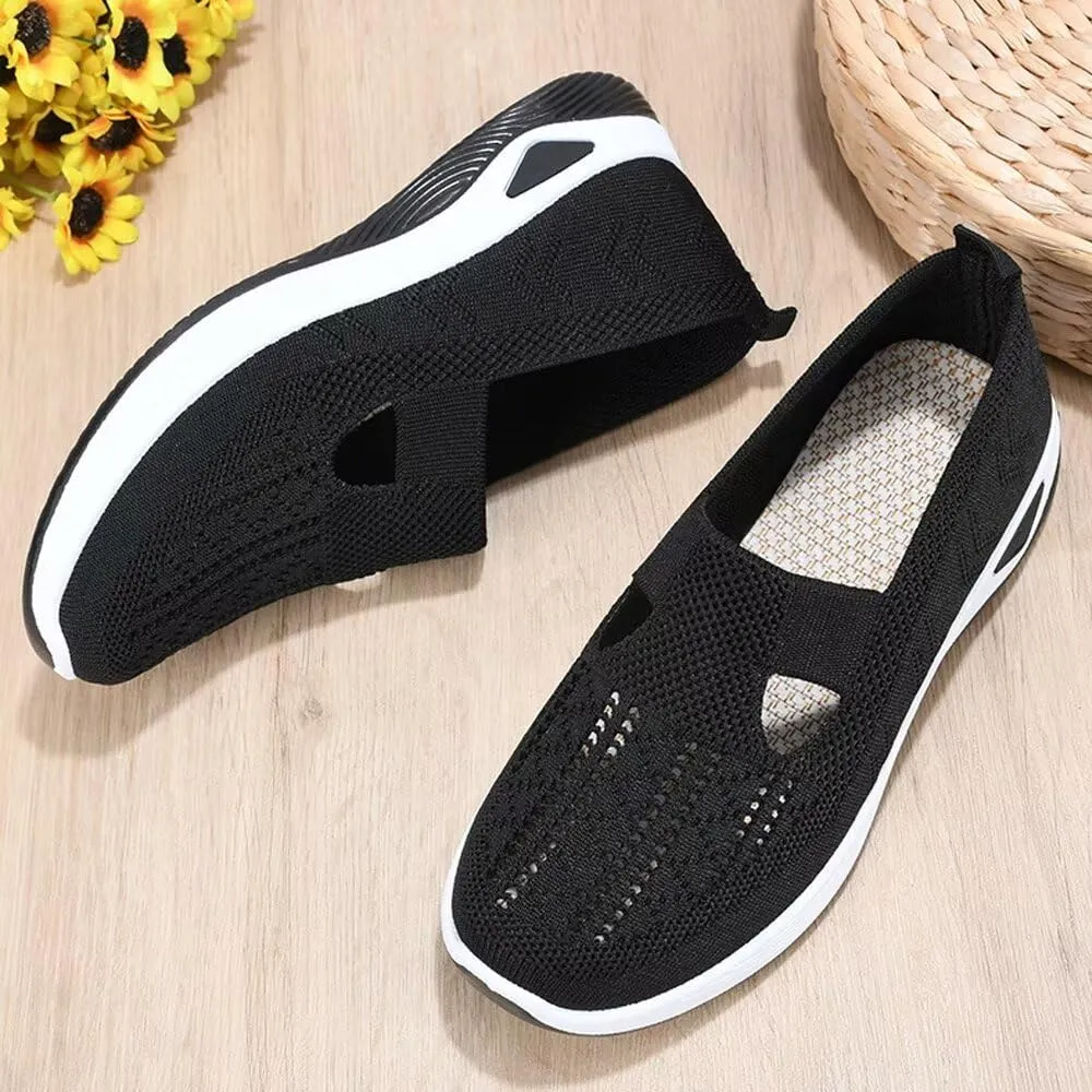 dubuto Women's Walking Shoes 2024 New Wove Breathable Soft Orthopedic Diabetic Comfortable Sneakers for Women Indoor Outdoor Casual Athletic Work Shoes