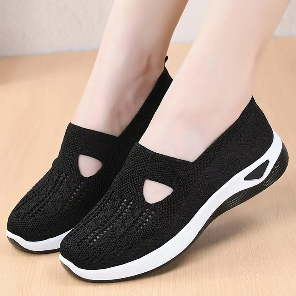 dubuto Women's Walking Shoes 2024 New Wove Breathable Soft Orthopedic Diabetic Comfortable Sneakers for Women Indoor Outdoor Casual Athletic Work Shoes