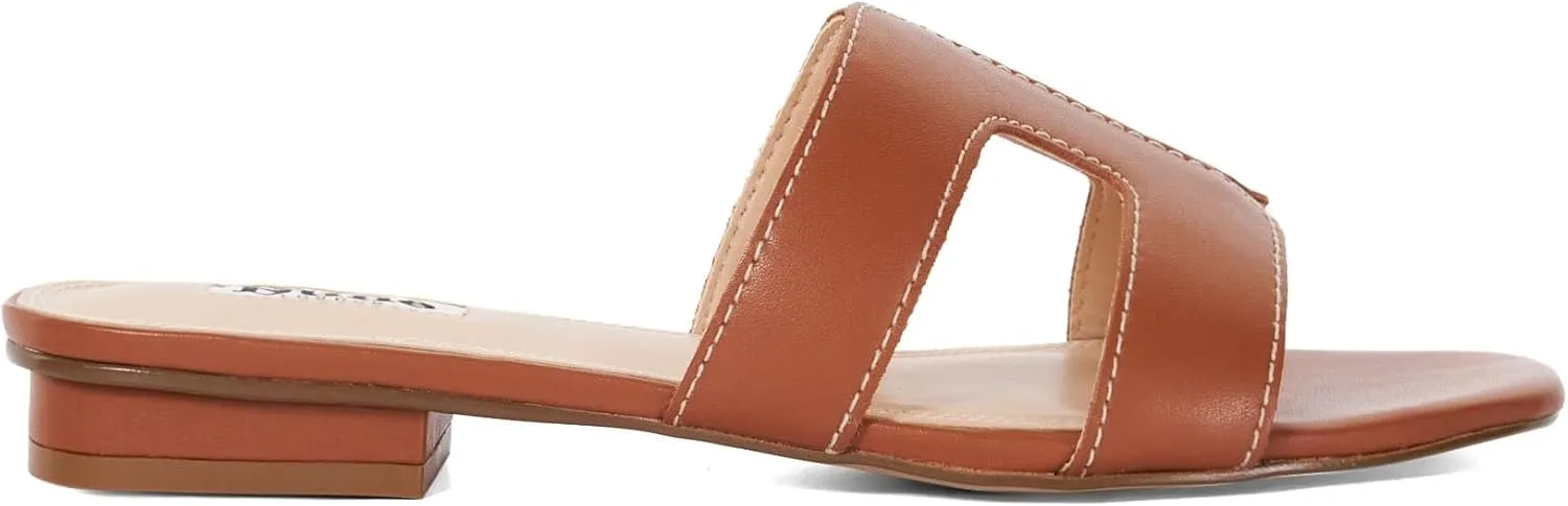 Dune London Women's Loupe Slide Sandal, Tan, 9