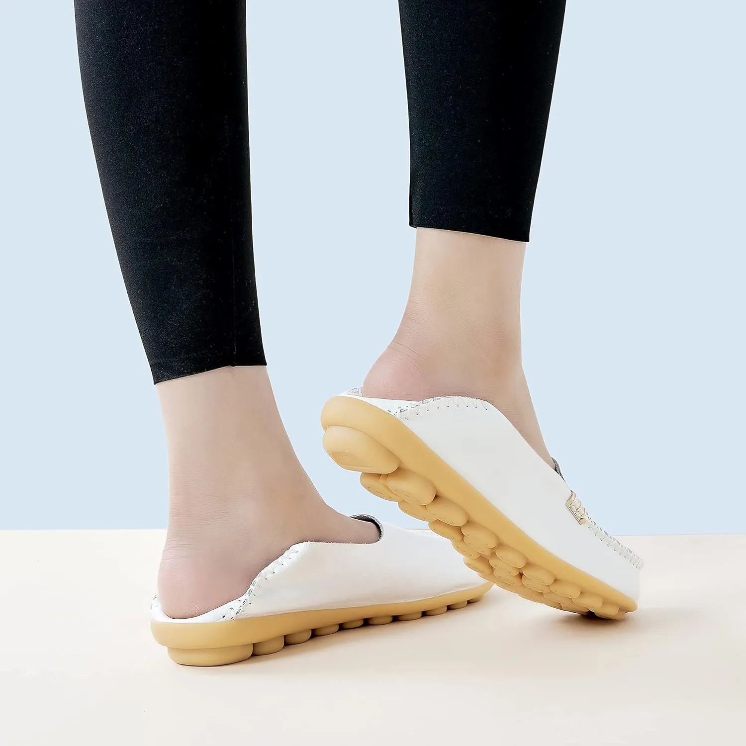 DUOYANGJIASHA Women's Comfortable Loafers Casual Round Toe Moccasins Wild Driving Flats Soft Walking Shoes Women Slip On