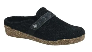 Earth Black Janet Felt Womens Comfort Slip On Clogs