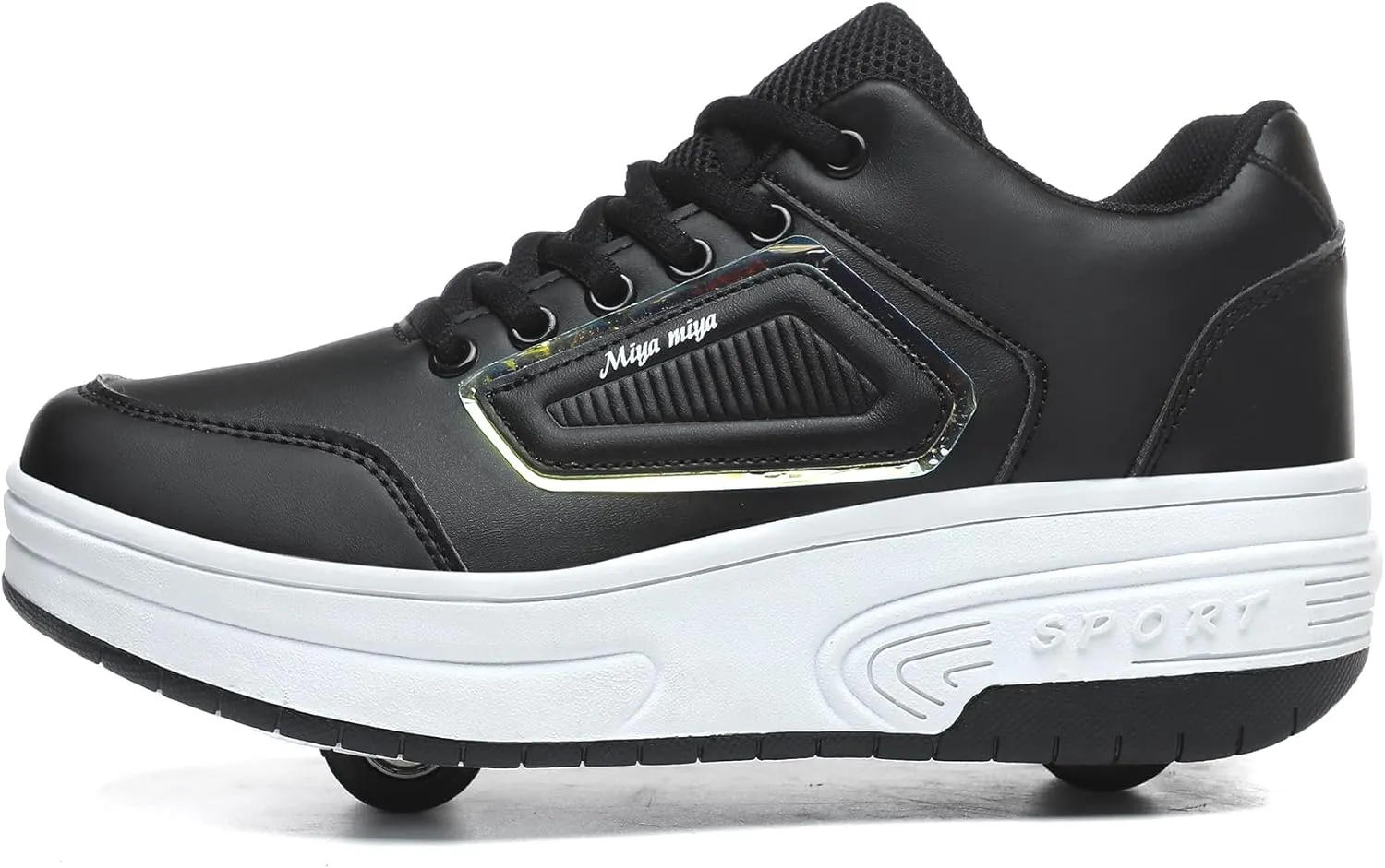 Ehauuo Roller Skates Shoes Sneakers Wheels Removable for Boys Girls Safety Stain-Resistant Easy on and Clean Comfortable as Kids Fun Sports Loved for Kids Beginners