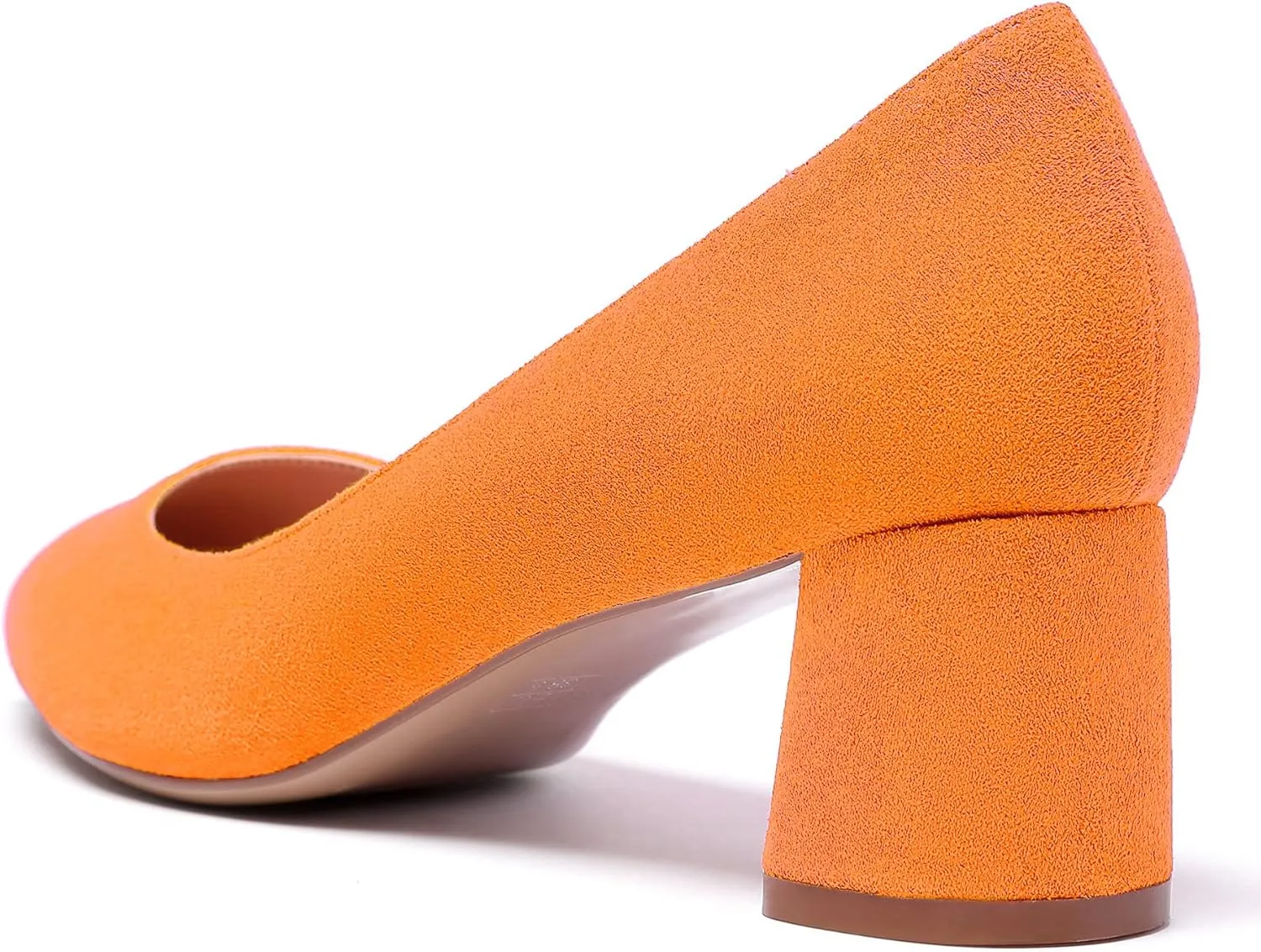 Eldof Women's Chunky Block Low Heels Closed Pointy Toe Classic Pumps Comfort Slip-on Party Evening Dress Heeled Shoes 5 CM