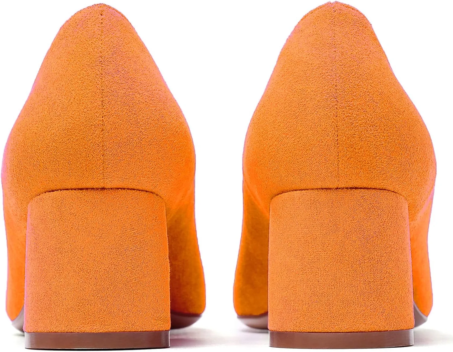 Eldof Women's Chunky Block Low Heels Closed Pointy Toe Classic Pumps Comfort Slip-on Party Evening Dress Heeled Shoes 5 CM