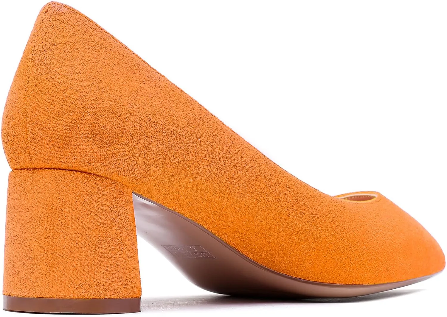 Eldof Women's Chunky Block Low Heels Closed Pointy Toe Classic Pumps Comfort Slip-on Party Evening Dress Heeled Shoes 5 CM