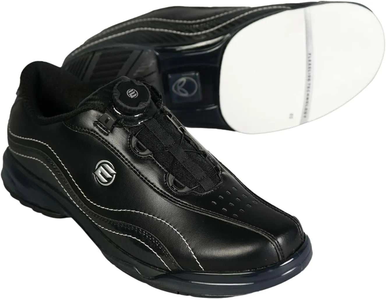 ELITE Predator Dial Fastening Men's Bowling Shoes - Professional Shoes - Right Hand - Includes Interchangeable Slide Soles and Heels - Comfortable Fit