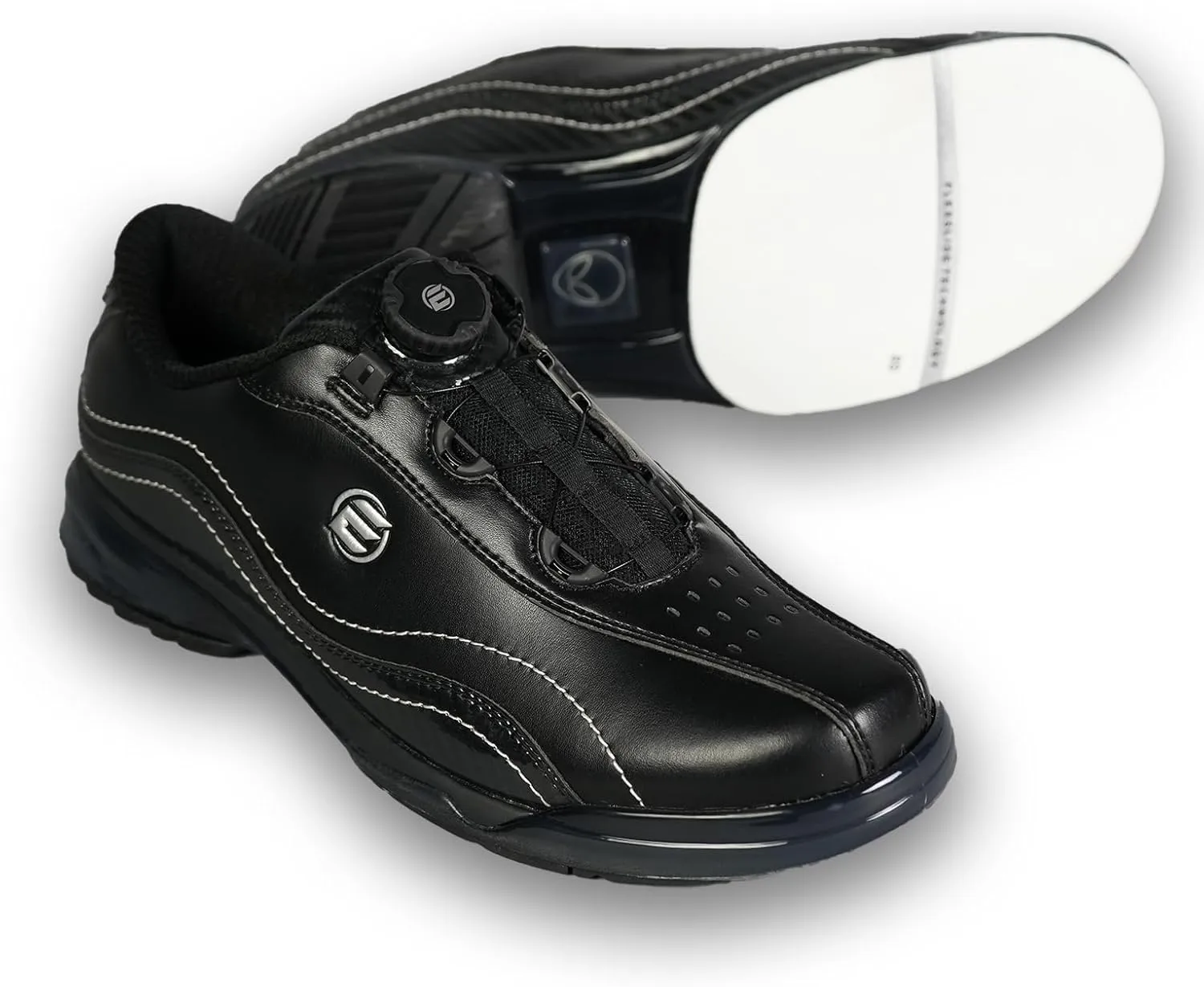 ELITE Predator Dial Fastening Men's Bowling Shoes - Professional Shoes - Right Hand - Includes Interchangeable Slide Soles and Heels - Comfortable Fit