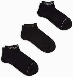 Emporio Armani Men's 3 Pack Sneaker Socks