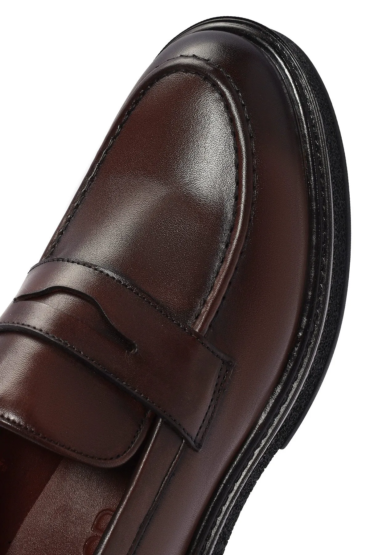 Erkek Kahverengi Deri Casual Loafer