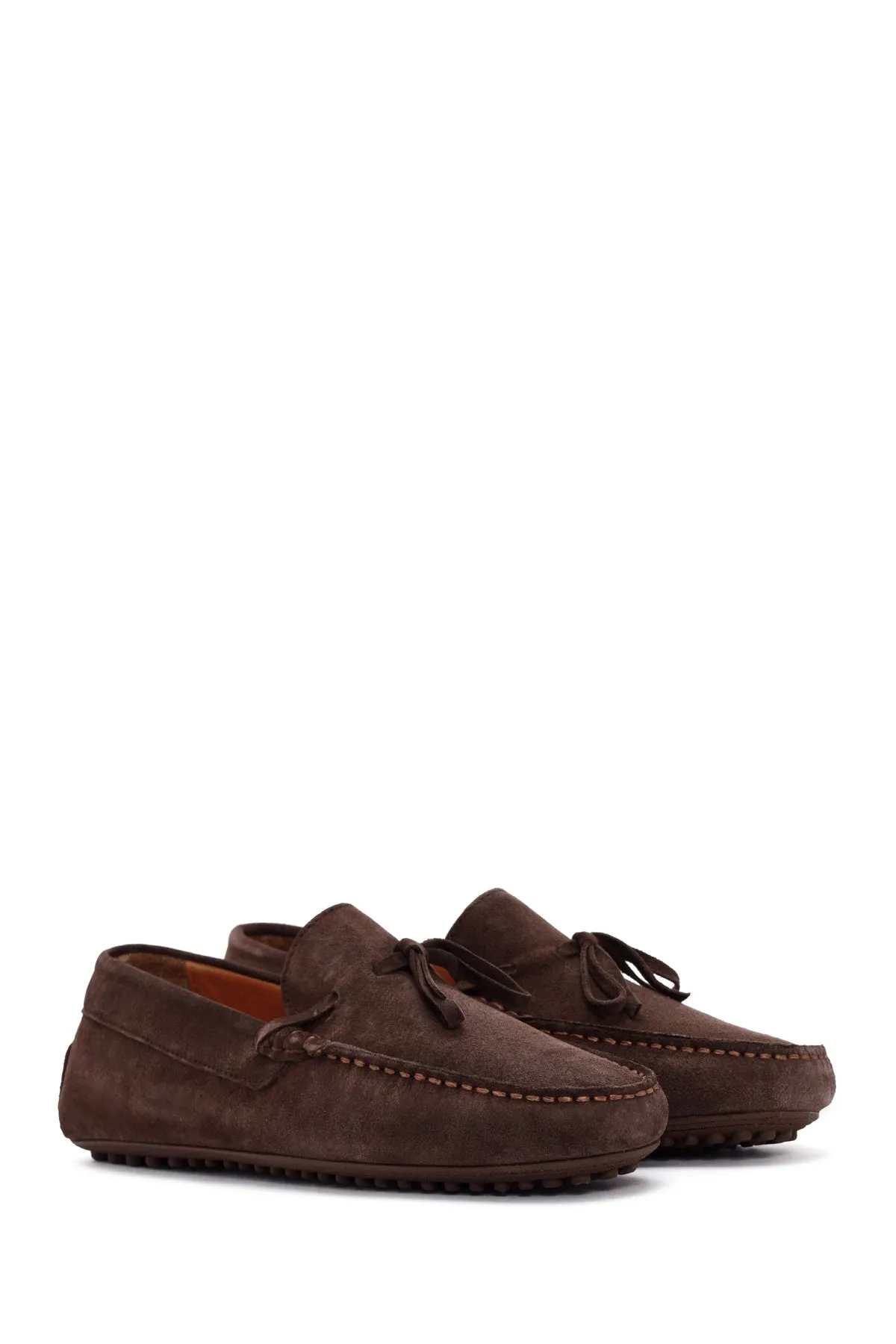 Erkek Kahverengi Süet Deri Casual Loafer