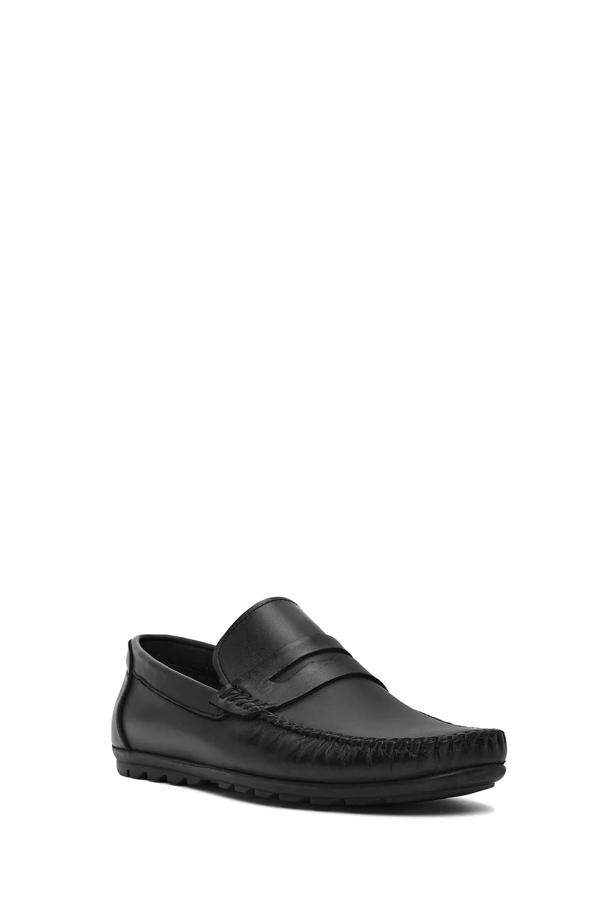 Erkek Siyah Deri Casual Loafer