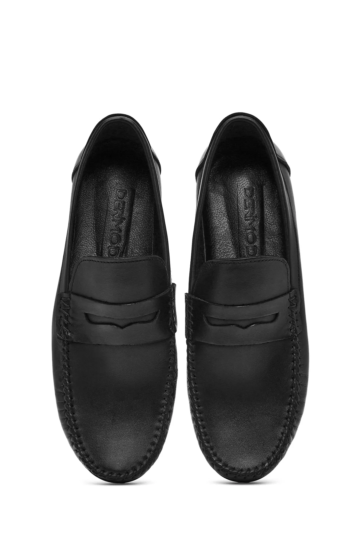 Erkek Siyah Deri Casual Loafer