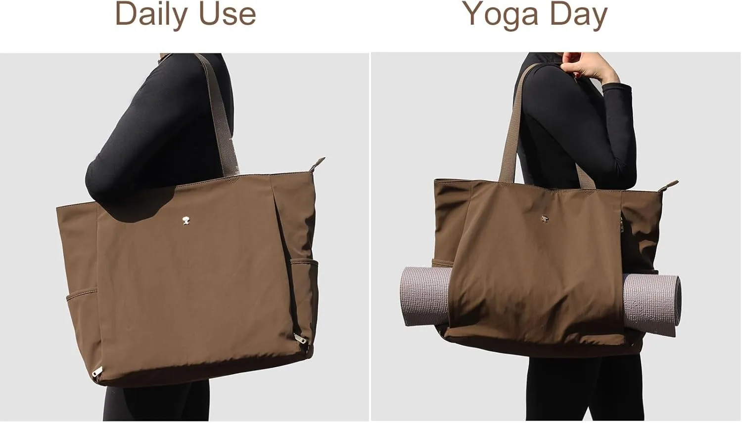 ESVAN Yoga Mat Bag Yoga Tote Carrier Shoulder Bag Carryall Tote for Office,Yoga,Pilates,Travel,Beach and Gym