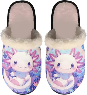 Fall Fuzzy Slippers for Man Anti-Skid Slippers for Women Indoor Fluffy Ultra Soft House Slippers for Autumn Winter