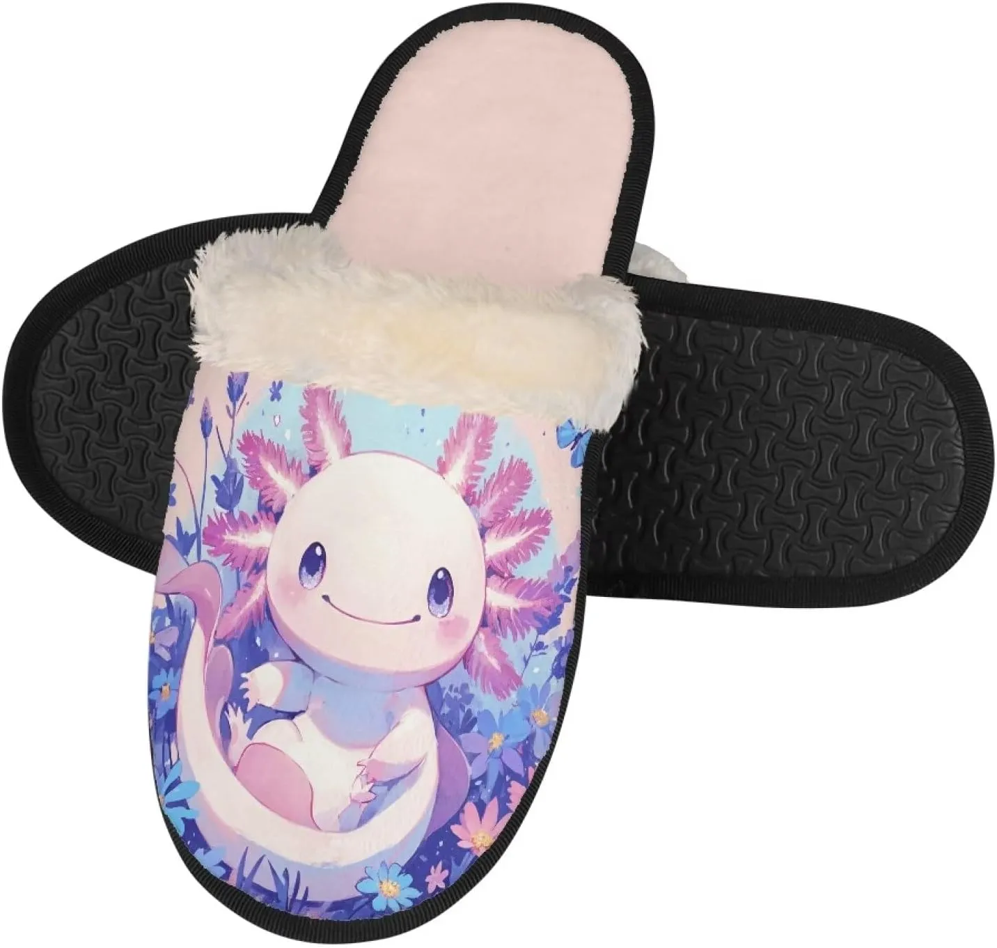 Fall Fuzzy Slippers for Man Anti-Skid Slippers for Women Indoor Fluffy Ultra Soft House Slippers for Autumn Winter