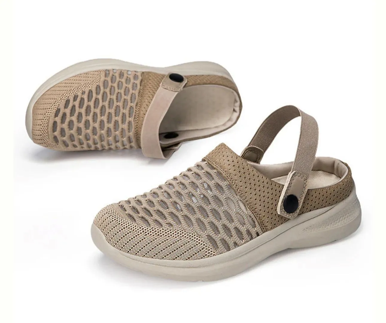 Fashion Mesh Breathable Half Slip-On Sandals