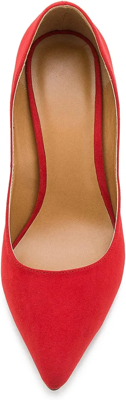fereshte Women's Men's Slip On Stilettos High Heels Dress Pumps Shoes