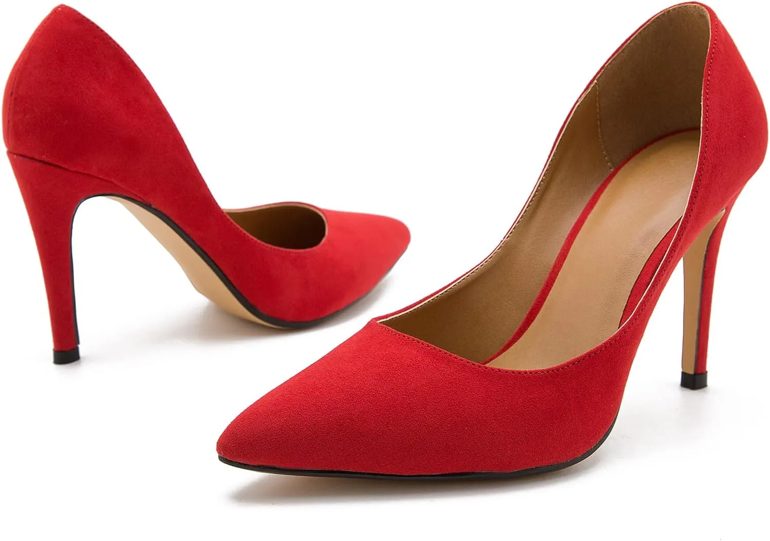 fereshte Women's Men's Slip On Stilettos High Heels Dress Pumps Shoes