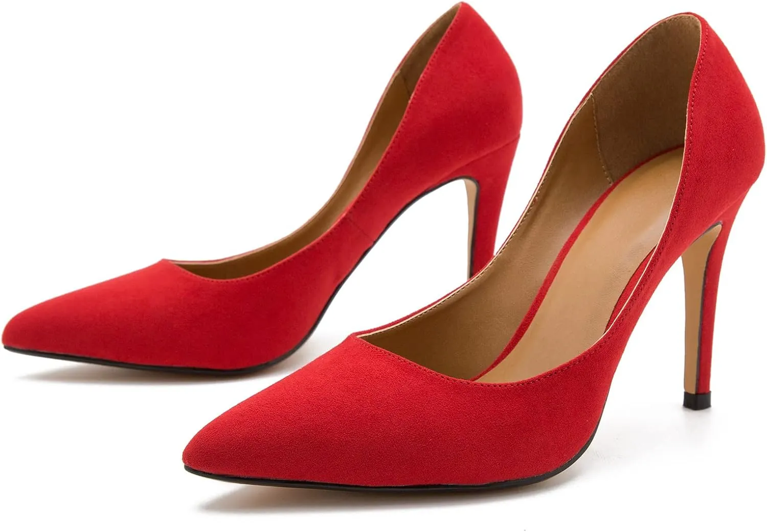 fereshte Women's Men's Slip On Stilettos High Heels Dress Pumps Shoes