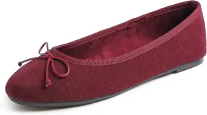 FEVERSOLE Women's Ultra Soft Colorful Memory Foam Cushioned Faux Suede Home Ballet Flats