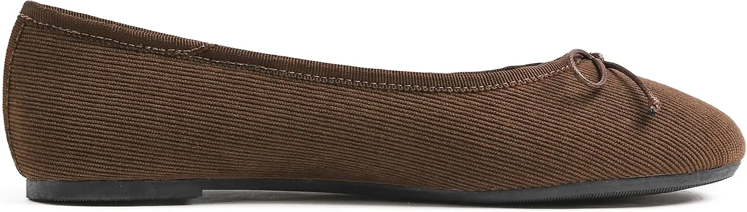 FEVERSOLE Women's Ultra Soft Colorful Memory Foam Cushioned Faux Suede Home Ballet Flats