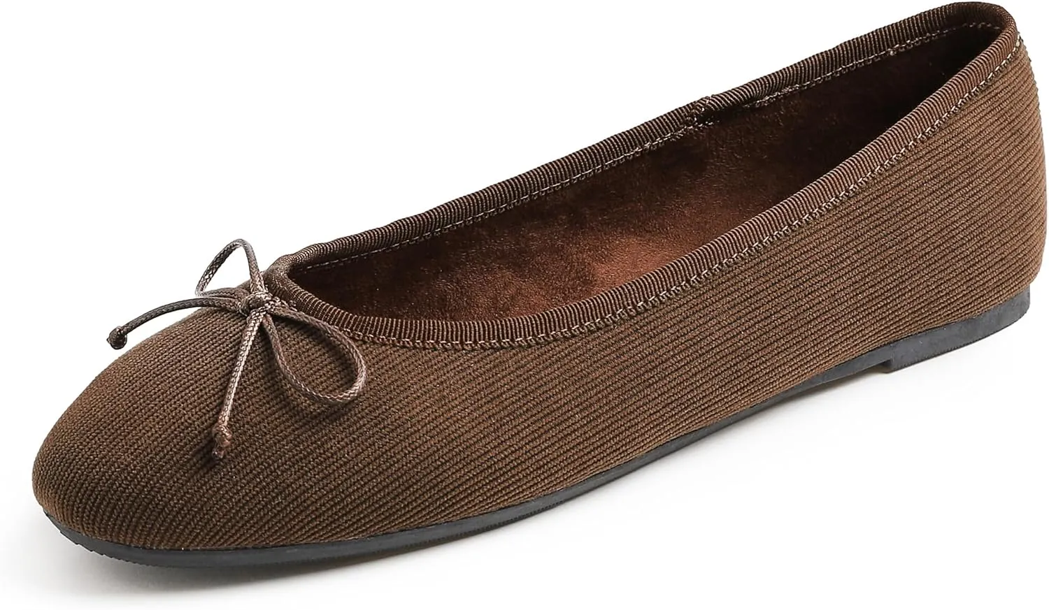 FEVERSOLE Women's Ultra Soft Colorful Memory Foam Cushioned Faux Suede Home Ballet Flats