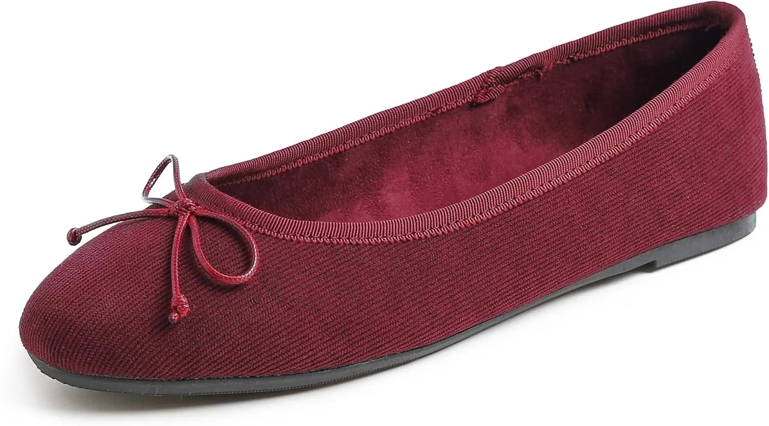 FEVERSOLE Women's Ultra Soft Colorful Memory Foam Cushioned Faux Suede Home Ballet Flats